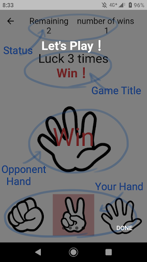 Rock-Paper-Scissors！(RPS Game) Screen 3