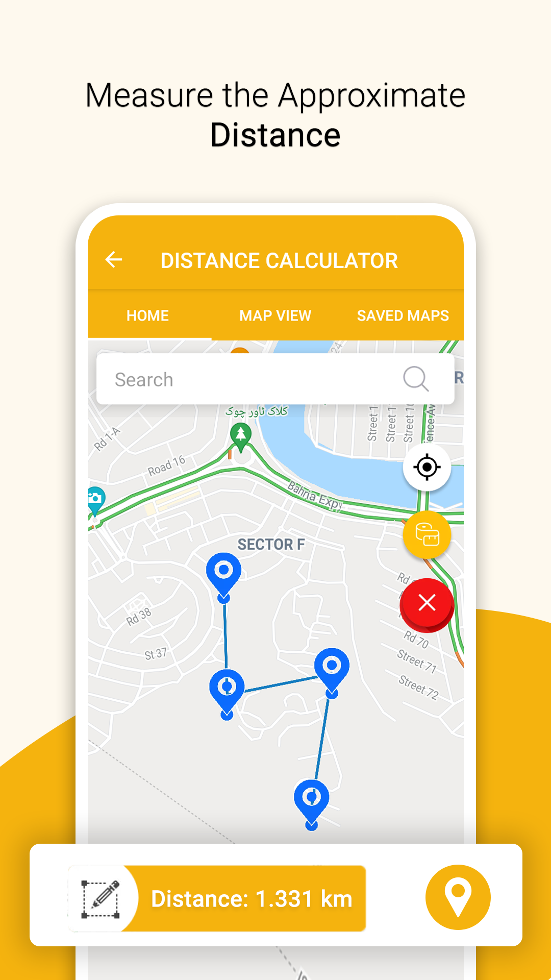 Android application GPS Route Finder : Maps Navigation & Directions screenshort
