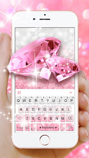 Android application Glittering Pink Diamond Keyboa screenshort