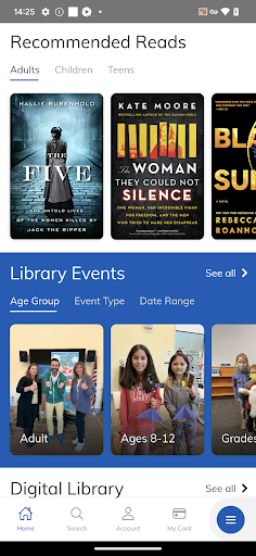 Android application Prince William Public Library screenshort