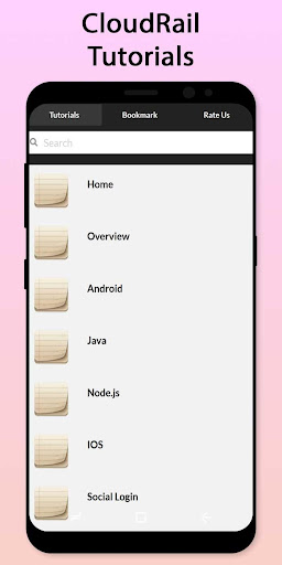 Android application Easy CloudRail Tutorial screenshort