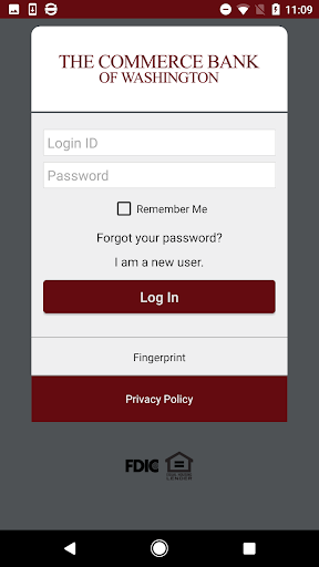 Android application TCBWA Mobile Banking screenshort