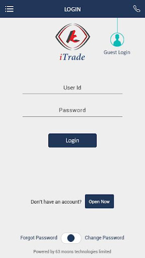 Android application KC iTrade screenshort