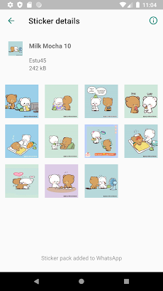 Animasi Milk Mocha Bear Sticker for WAStickerAppsのおすすめ画像4