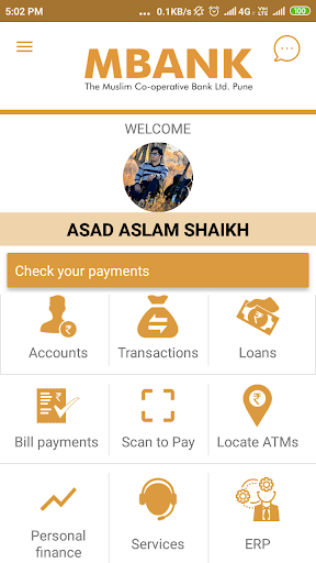 MBANK - The Muslim Co-Op. Bank Screen 3