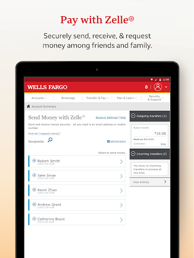 Screenshot of Wells Fargo Mobile®