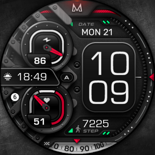 MD275 Digital watch face logo