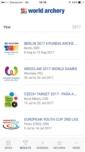 World Archery Screen 2