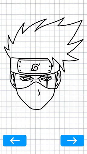 How to draw Kakashi