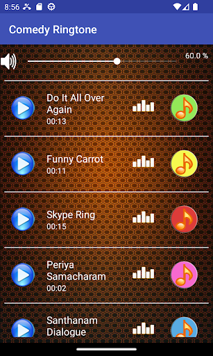 Android application Comedy Ringtone screenshort