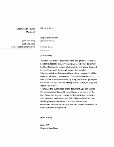 Formal Letter Templates Screen 2