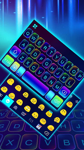 Sparkling Neon 3d Keyboard The Screen 2
