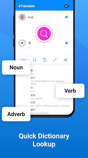 eTranslate Voice, Text, Camera Translator
