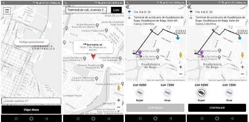 Android application Bolido Pasajero screenshort