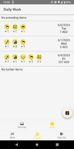 Cut-n-Go Employee App Screen 2