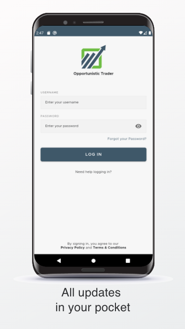 Android application Opportunistic Trader Mobile screenshot