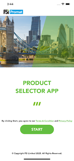 FSi Promat Product Selector Screen 2