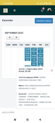 E-Jadwal DPRD Screen 3