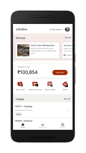 Android application Circles Coliving screenshort
