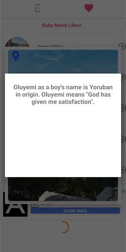 Android application Baby Namer screenshort