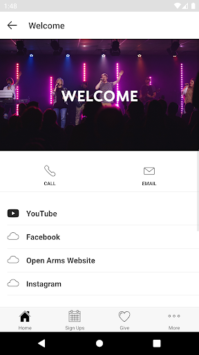 Android application Open Arms screenshort
