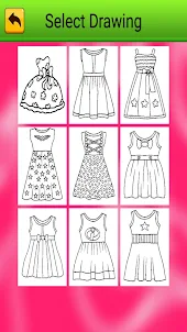 Coloring Dresses and Fashion