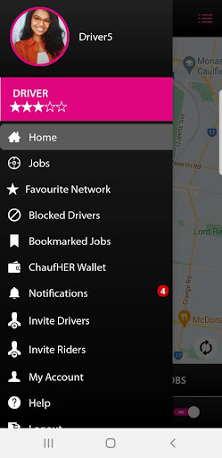 ChaufHER Driver Screen 2