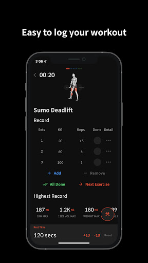 Fleek - Workout Tracker, Log Screenshot 3 - AppWisp.com