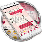 Cover Image of Herunterladen SMS Messages Paris Pink Theme 100 APK