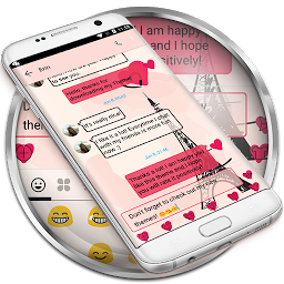 Imagen de ícono de SMS mensajes Paris Pink Tema