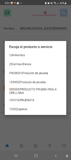 COFIDIAPP Screen 2