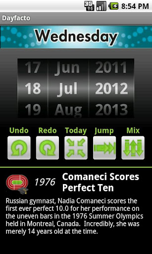 Android application Dayfacto - Olympic - Facts screenshort