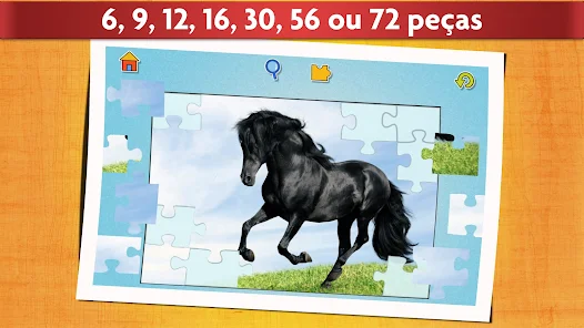 Jogo de quebra-cabeça de cavalo bonito para crianças folha de trabalho de  desenvolvimento de educação jogo de aprendizagem para crianças