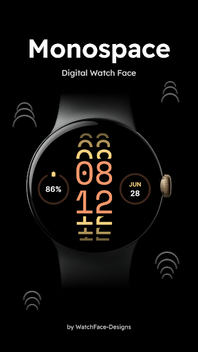 Android application Monospace - Digital Watch Face screenshort