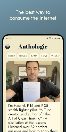 Android application Anthologie screenshort