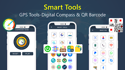 Smart Tools : Compass, GPS, QR  screenshots 1