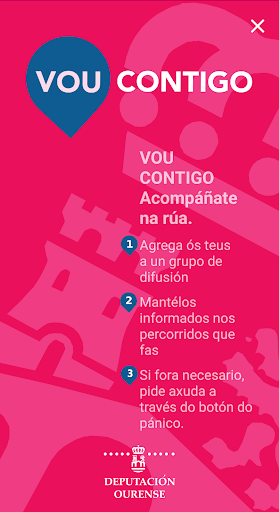 Android application VOUcontigo screenshort