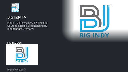 Android application Big Indy TV screenshort