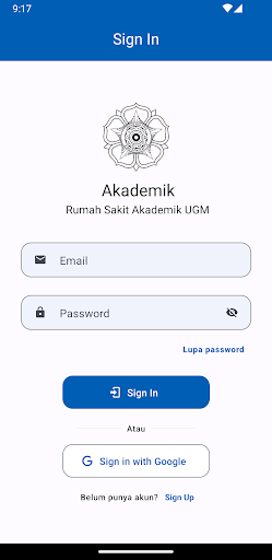 Android application Akademik screenshort