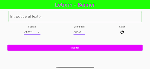 Android application Banner-Letrero screenshort