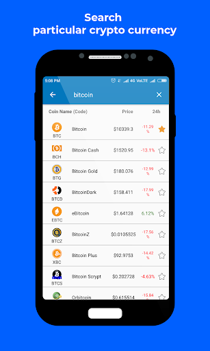 Crypto Currency Market Caps Screen 2