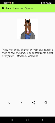 Android application BoJack Horseman Quotes screenshort