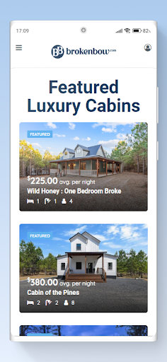 brokenbow.com travel app Screen 3