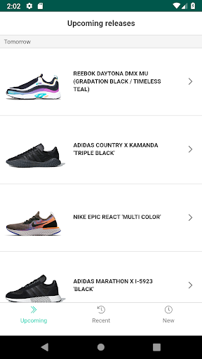 Android application Sneakerjagers screenshort