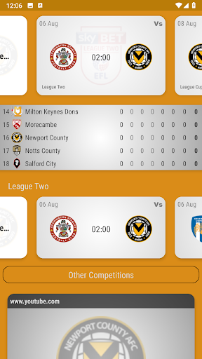 Android application Newport County Fan App screenshort