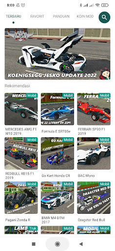 F1 Super Car Mod Bussid