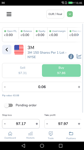 Android application EZInvest EU screenshort