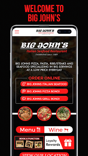 Android application Big Johns Italian Seafood screenshort