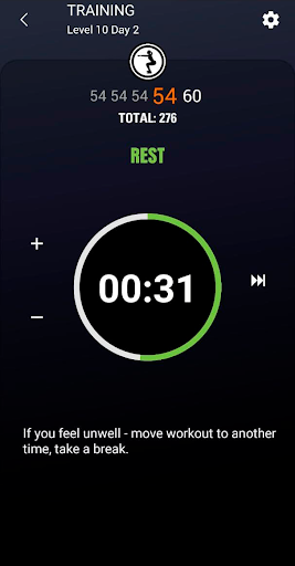 Screenshot of 300 Squats workout plan