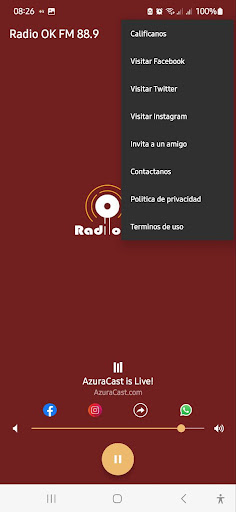 Android application Radio OK FM 88.9 screenshort